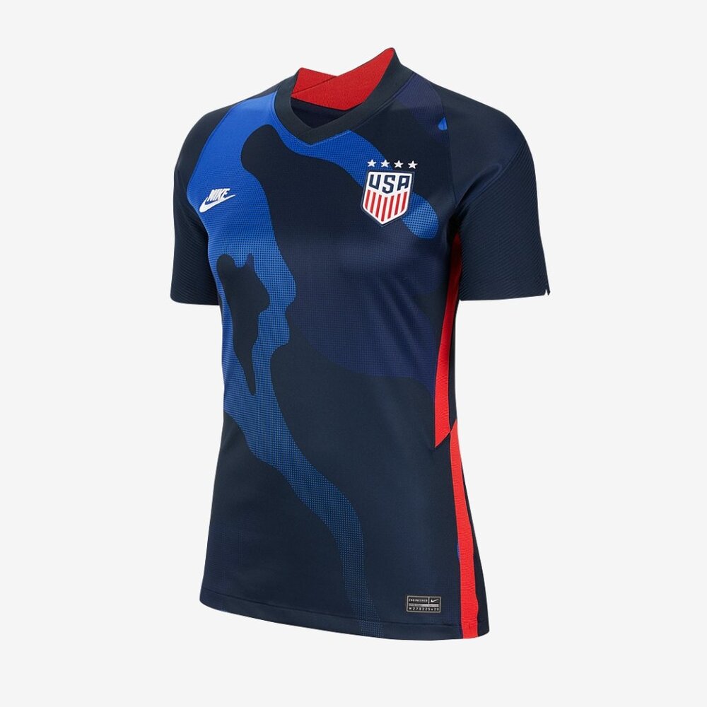 Womens Nike USA Soccer Breathe Away Jersey Size Large 2021 Blue Camo